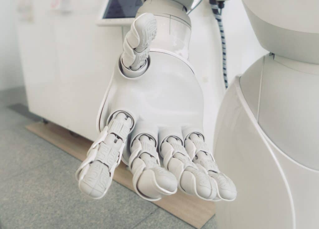 Robot offering their hand